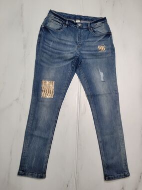 VENUS Sequin Patch Distressed Skinny Jeans 12